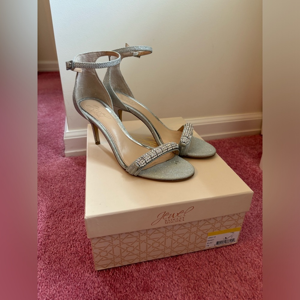 Jewel Badgley Mischka, Randy Embellished Open Toe Shoe